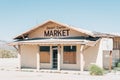 The abandoned Desert Center Market, in Desert Center, California