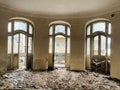 Abandoned , deserted house with stairs in Constanta city Romania