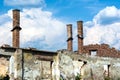 Faded Memories: Abandoned and Dilapidated Family Brick House Royalty Free Stock Photo