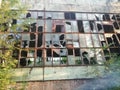abandoned and destroyed plant of the USSR Royalty Free Stock Photo