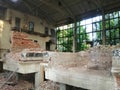 abandoned and destroyed plant of the USSR Royalty Free Stock Photo