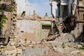 Abandoned and devastated building in Ukraine, Donbass