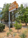 The abandoned DeVore motel in Lind, Washington, USA - July 31, 2021