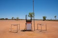 Abandoned diesel gas pump in middle of desert in central Australia