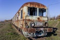 Old train on a railway siding