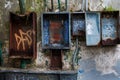 Abandoned Electrical Panels in an Old Milk Barn. Royalty Free Stock Photo