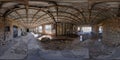 Abandoned empty concrete room or unfinished building. full seamless spherical hdri panorama 360 degrees angle view  in Royalty Free Stock Photo