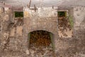 Abandoned empty old dark underground cellar. Royalty Free Stock Photo