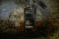 Abandoned empty old dark underground vaulted cellar Royalty Free Stock Photo