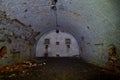 Abandoned empty old dark underground vaulted cellar Royalty Free Stock Photo