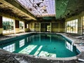 abandoned empty pool at abandoned building Royalty Free Stock Photo