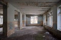Abandoned empty room with big windows Royalty Free Stock Photo