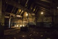 Abandoned factory Hall Rustic rural Scene Royalty Free Stock Photo