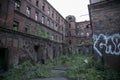 Abandoned Factory Red Triangle, Saint Petersburg, Russia. Location of filming Royalty Free Stock Photo