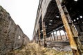 Abandoned factory. Ruins of a very heavily polluted industrial factory Royalty Free Stock Photo