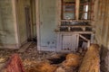 An Abandoned Farm House decays forgotten in rural South Dakota