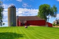 Abandoned Farm Site - Red Barn, Collapsed Royalty Free Stock Photo