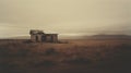 Eerie Polaroid: Abandoned Dwelling In South African Desert Royalty Free Stock Photo