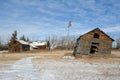 Abandoned farmyard in winter Royalty Free Stock Photo