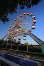 Abandoned Ferris Wheel Rusting Old Amusement Park