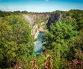 An abandoned quarry Great America in Czech Republic