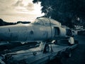 Abandoned folland gnat jet aircraft