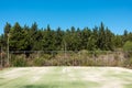 The abandoned football field in Mathraki island, Greece