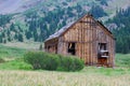 Abandoned miner`s shack or cabin in Colorado mountains Peru Creek trail