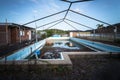 Abandoned forgotton swimming pool