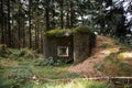 Abandoned fort in forest in czech mountains. Orlicke hory Royalty Free Stock Photo