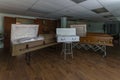 Abandoned Funeral Home Caskets Royalty Free Stock Photo