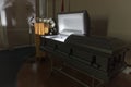 Abandoned Funeral Home Coffin Light