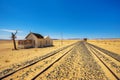 Abandoned Garub Railway Station in Namibia located on the road to Luderitz Royalty Free Stock Photo