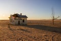 The abandoned Garub station in the desert, Namibia Royalty Free Stock Photo