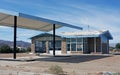 Abandoned gas station in desert Royalty Free Stock Photo