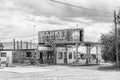 Abandoned gas station on US Route 66 in Mojave Desert, CA Royalty Free Stock Photo