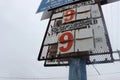 Abandoned gas station with old rusty pumps Royalty Free Stock Photo