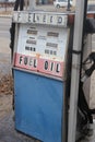 Abandoned gas station with old rusty pumps Royalty Free Stock Photo