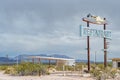 Abandoned gas station on US Route 66 in Mojave Desert, CA Royalty Free Stock Photo