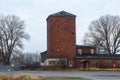 Abandoned German military airfield Neutief on the Vistula spit on the Baltic Sea and Vistula lagoon. The airfield was built in