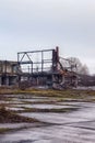 Abandoned German military airfield Neutief on the Vistula spit on the Baltic Sea and Vistula lagoon. The airfield was built in