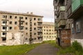 The abandoned ghost town of Zapolyarny, Vorkuta. Empty houses