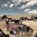 Abandoned car. Bodie ghost town. California Royalty Free Stock Photo