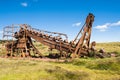 Abandoned gold mining machine in Tierra del Fuego in Chile