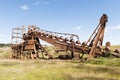 Abandoned gold mining machine in Tierra del Fuego in Chile