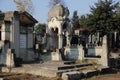 Abandoned graves on ancient cemetery, Jewish tradition of funeral