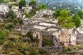 Abandoned old Greek village Kayakoy, Fethiye, Turkey Royalty Free Stock Photo