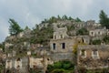 Abandoned Greek village in Turkey. Stone houses and ruins of Fethiye Kayakoy