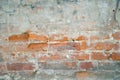 Abandoned grunge cracked brick stucco wall Royalty Free Stock Photo