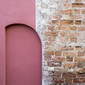 Abandoned grunge cracked brick stucco wall Royalty Free Stock Photo